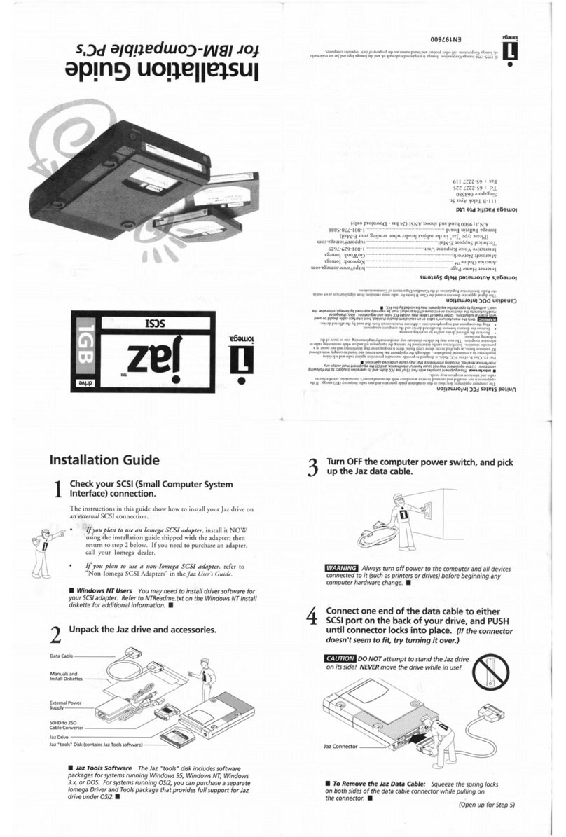 Iomega JAZ 1GB installation guide