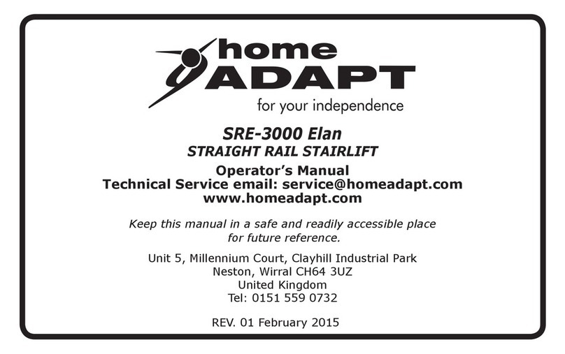 Homeadapt SRE-3000 Elan Operator's manual