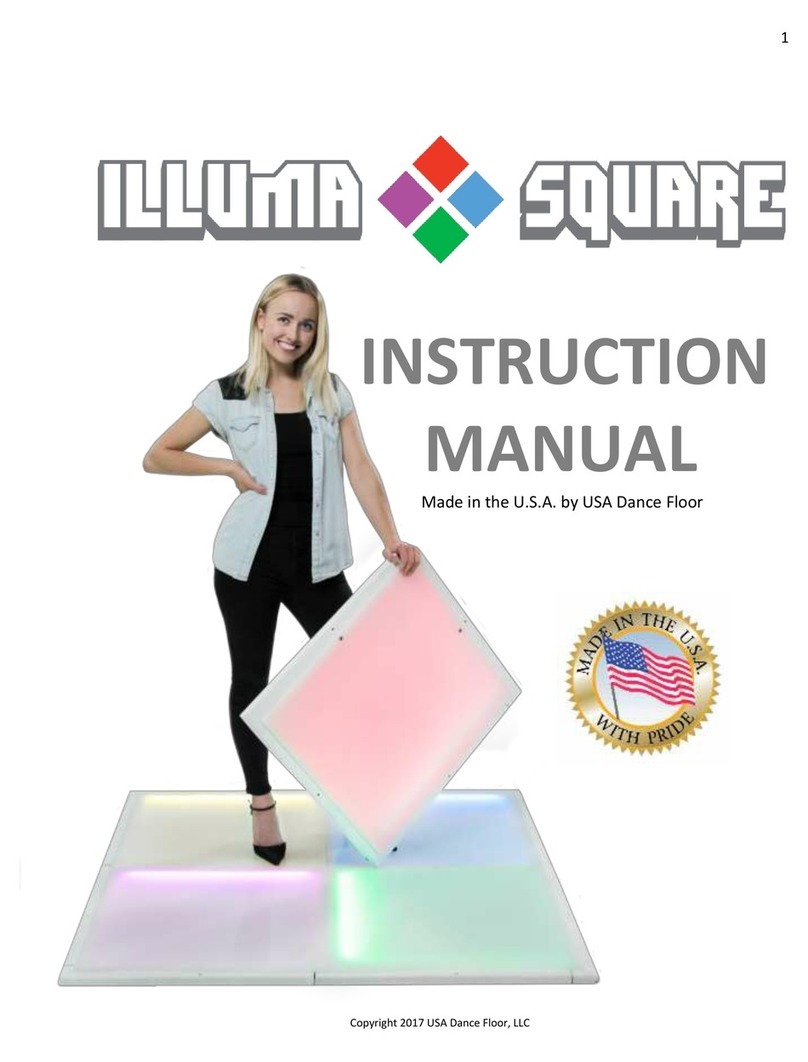 USA Dance Floor ILLUMA SQUARE A instruction manual