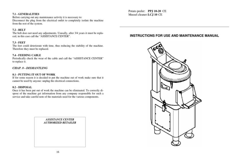 Sirman PPJ20 Specification sheet Sirman PPJ20 Specification sheet