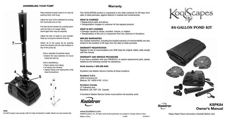 KoolScapes KSPK84 owner's manual