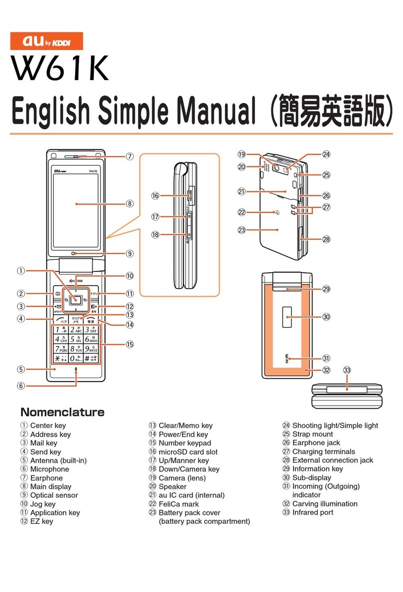 Kyocera W61K Specification sheet