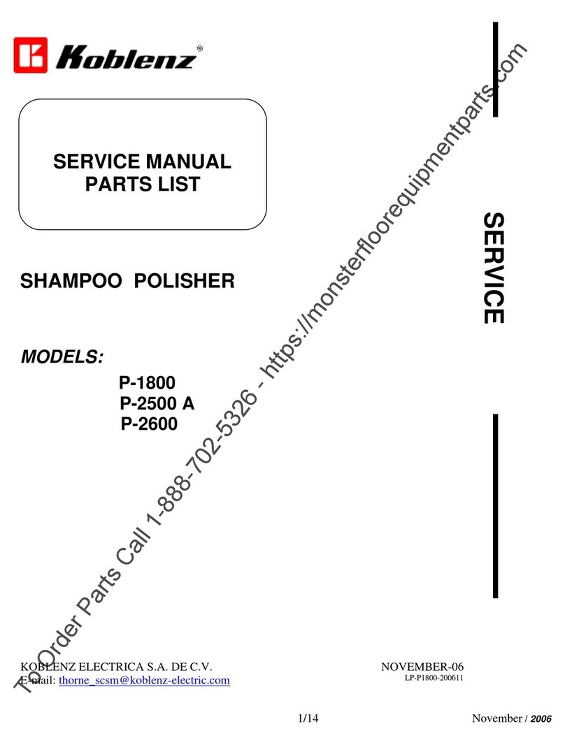 Koblenz P-1800 Service manual