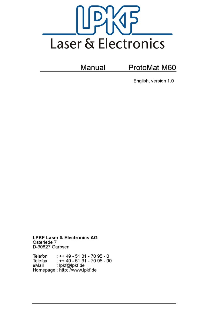 LPKF ProtoMat M60 User manual