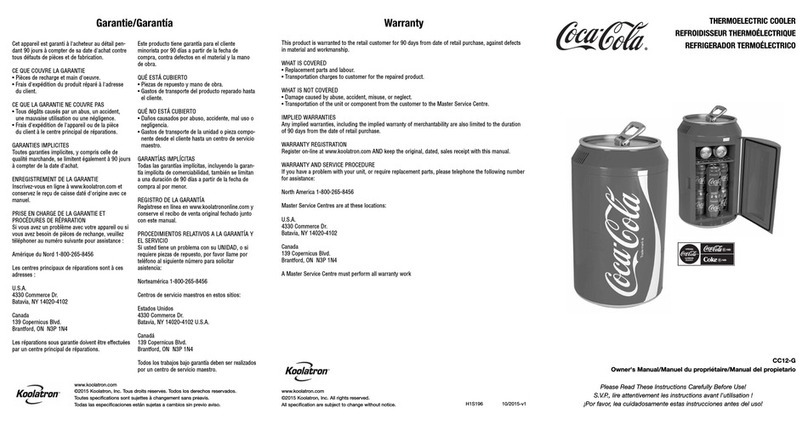 Coca-Cola CC12-G owner's manual
