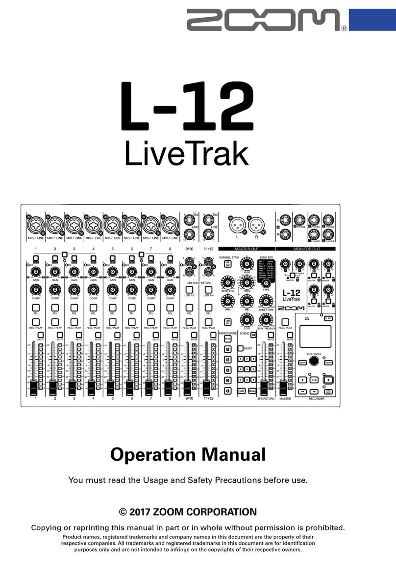 Zoom LiveTrak L-12 Operation manual