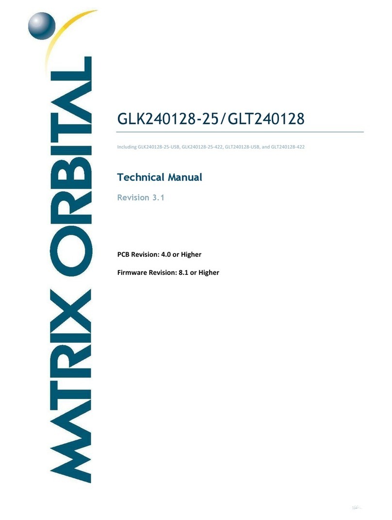 Matrix Orbital GLK240128-25 User manual