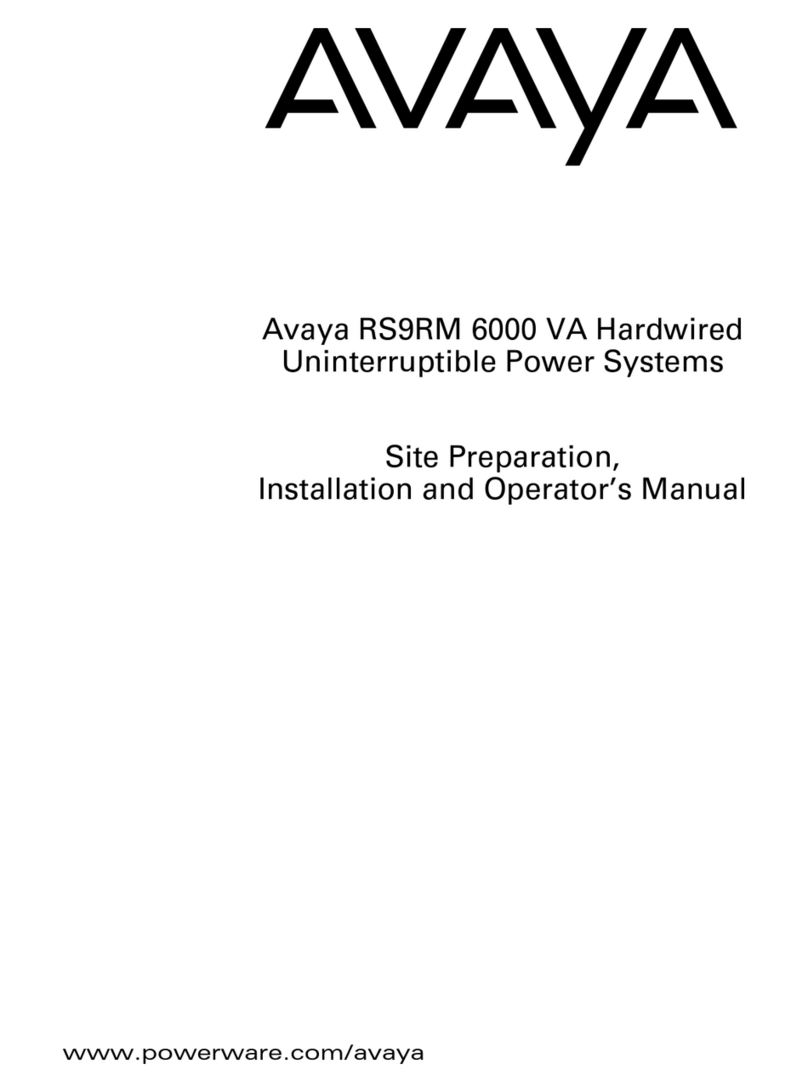 Avaya RS9RM Preparation, Installation and Operator Manual