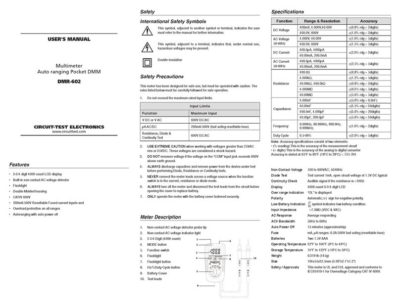 Circuit-test DMR-602 user manual