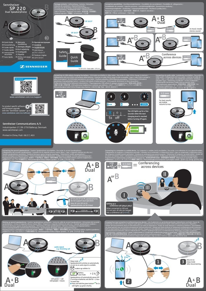 Sennheiser SP 220 quick guide