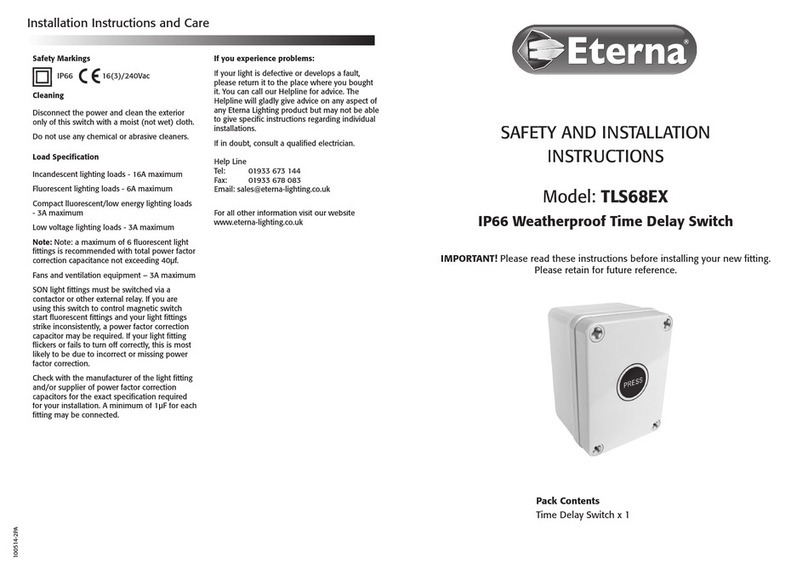Eterna TLS68EX Safety and installation instructions