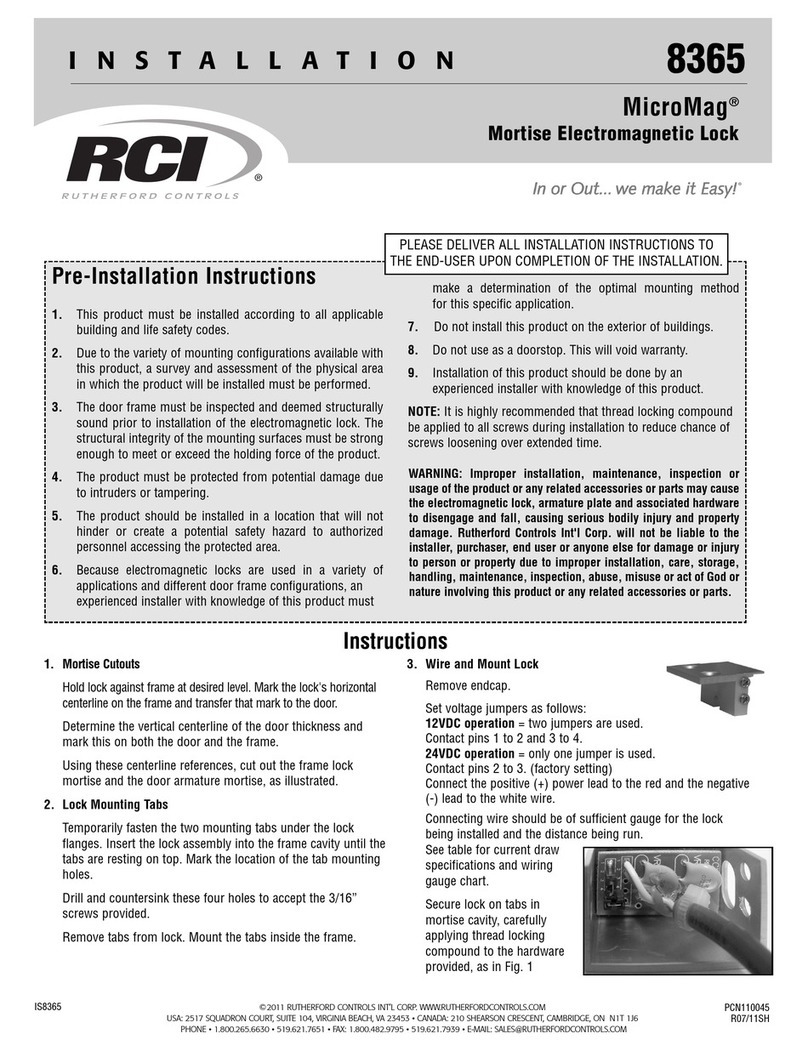RCI MicroMag 8365 Installation