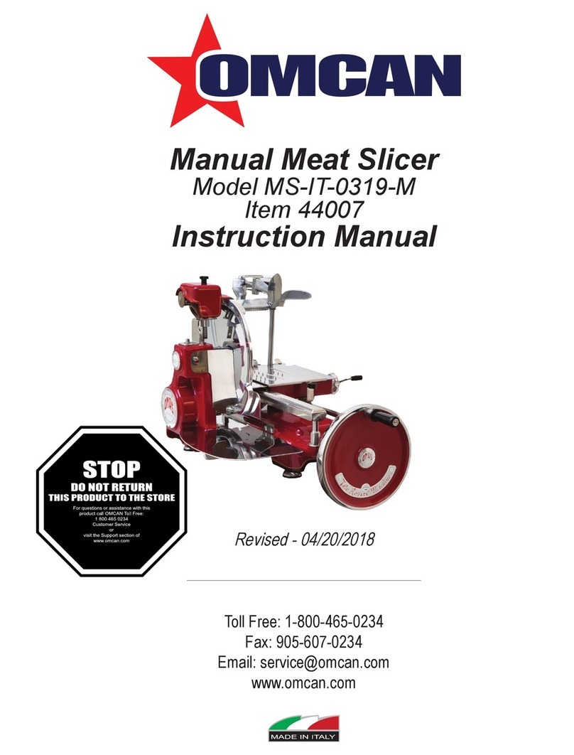 Omcan MS-IT-0319-M User manual
