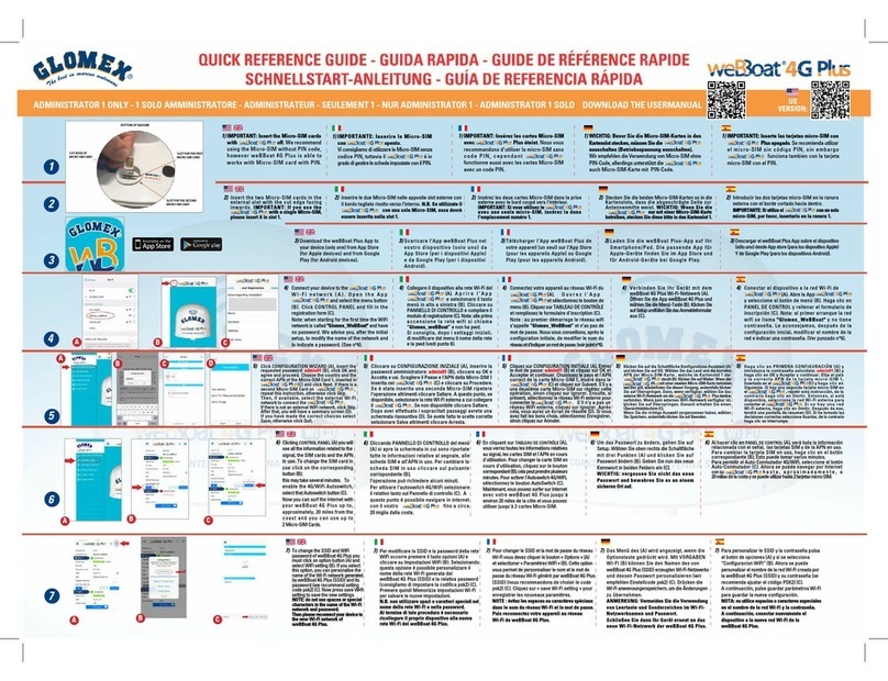 Glomex weBBoat 4G Plus Quick reference guide