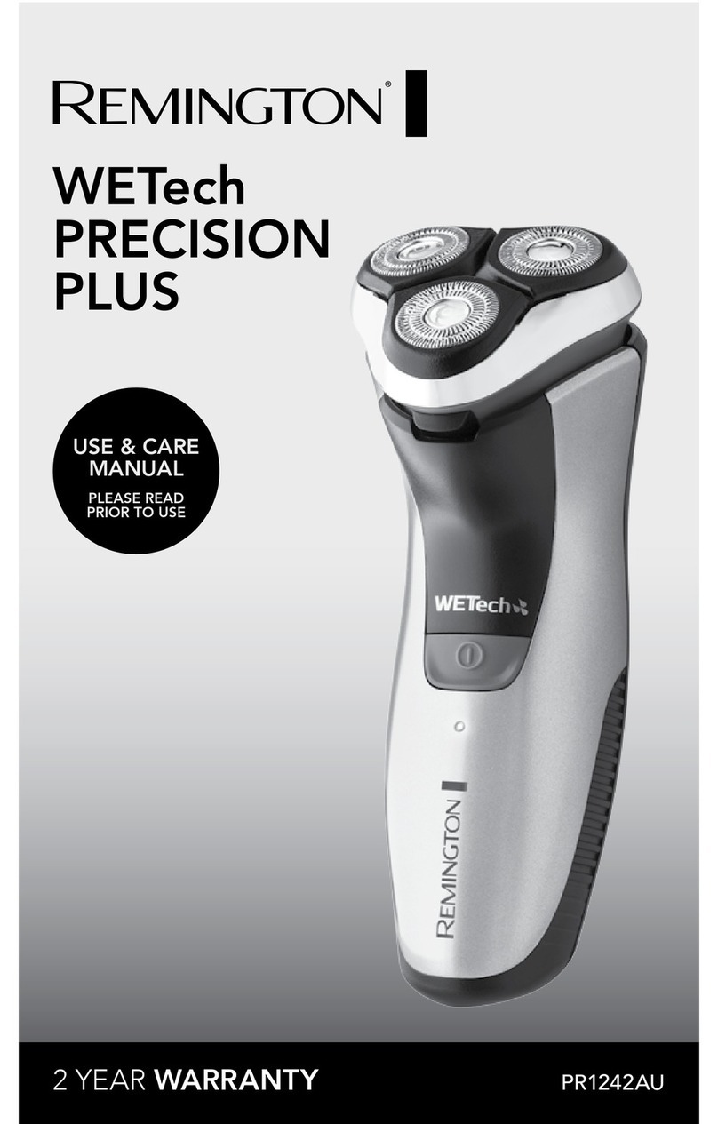 Remington WETech PRECISION PLUS Use & care manual
