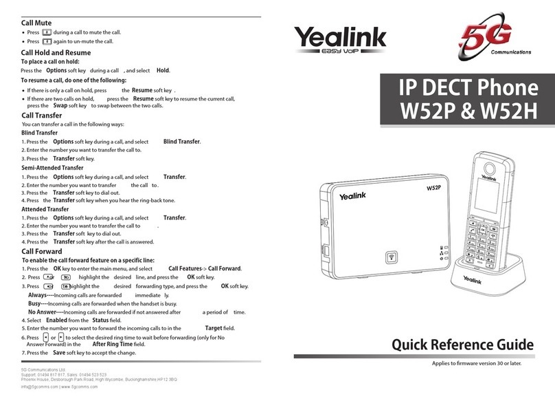 Yealink Telkom W52P User manual Yealink Telkom W52P User manual