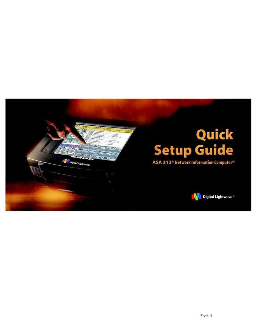 Digital Lightwave ASA 312 Quick setup guide