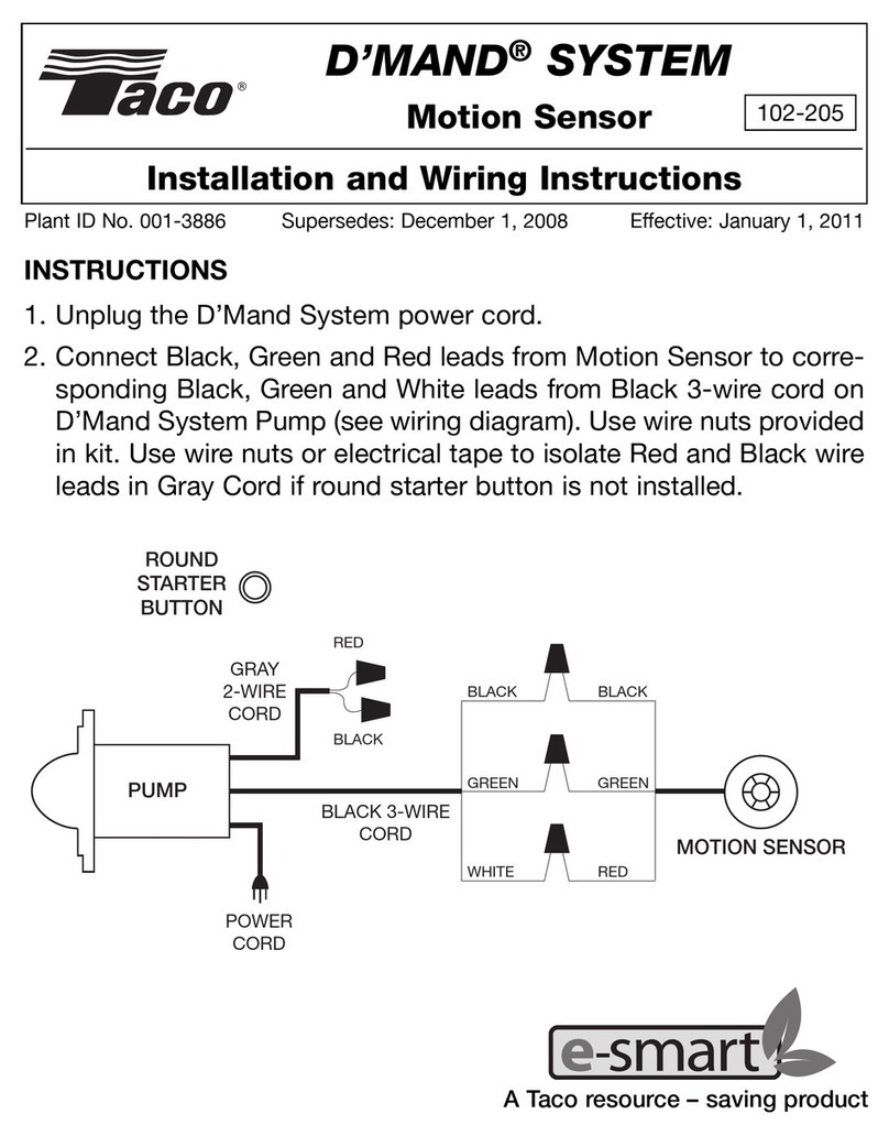 Taco D’MAND Installation and wiring instructions Taco D’MAND Installation and wiring instructions