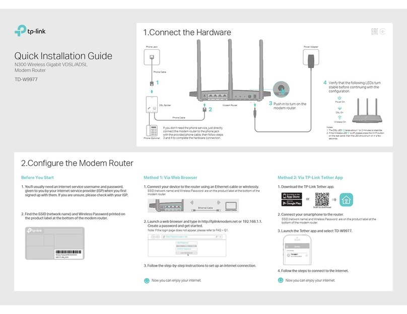 TP-Link TD-W9977 User manual