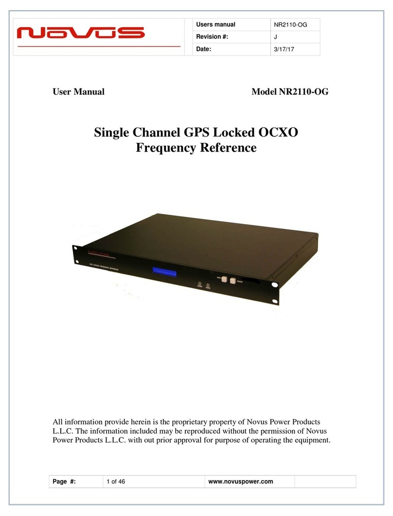 Novus NR2110-OG User manual