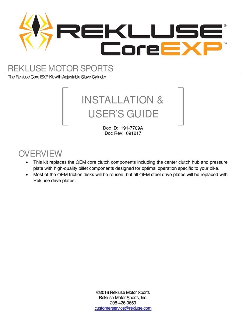 Rekluse Motor Sports EXP Installation & user guide