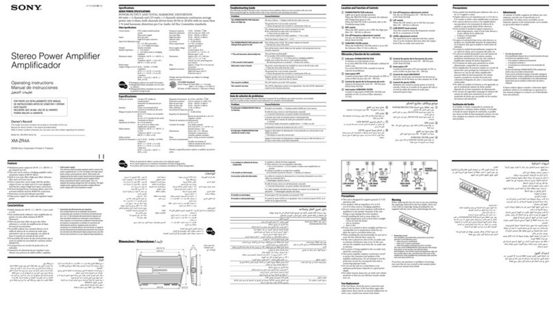 Sony XM-ZR4A User manual