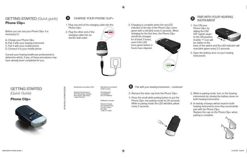 ReSound Phone Clip+ User manual