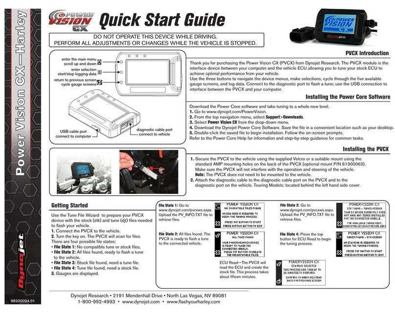 Dynojet Power Vision CX quick start guide