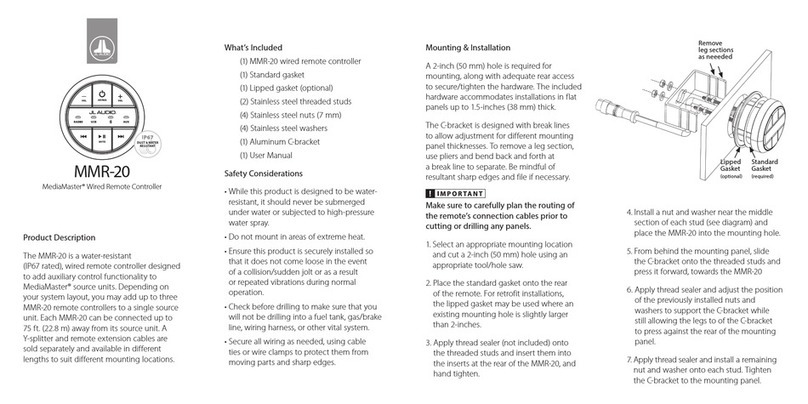 JL Audio MediaMaster MMR-20 User manual