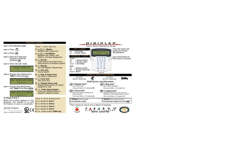 Paradox Digiplex DGP-641 User manual