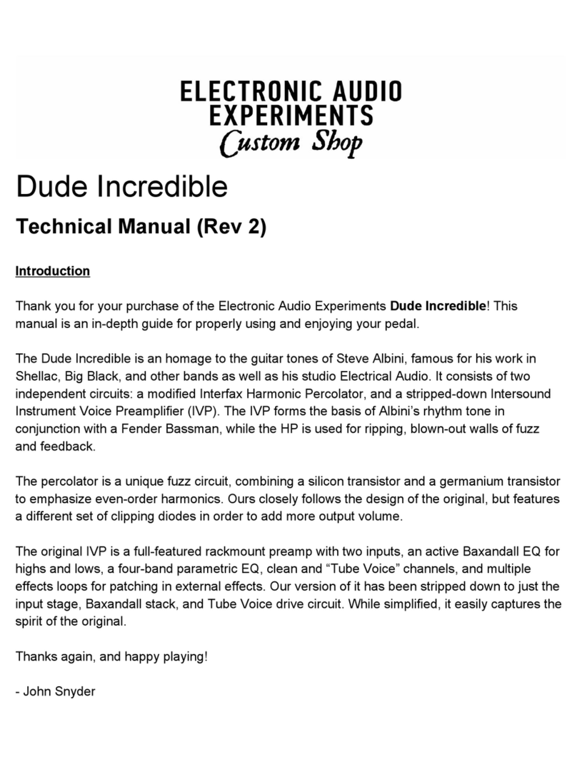 Electronic Audio Experiments Dude Incredible User manual