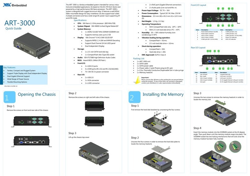 VIA Technologies ART-3000 quick guide