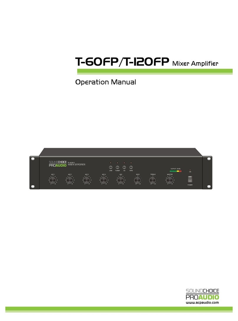 Soundchoice PROAudio T-60FP Operation manual