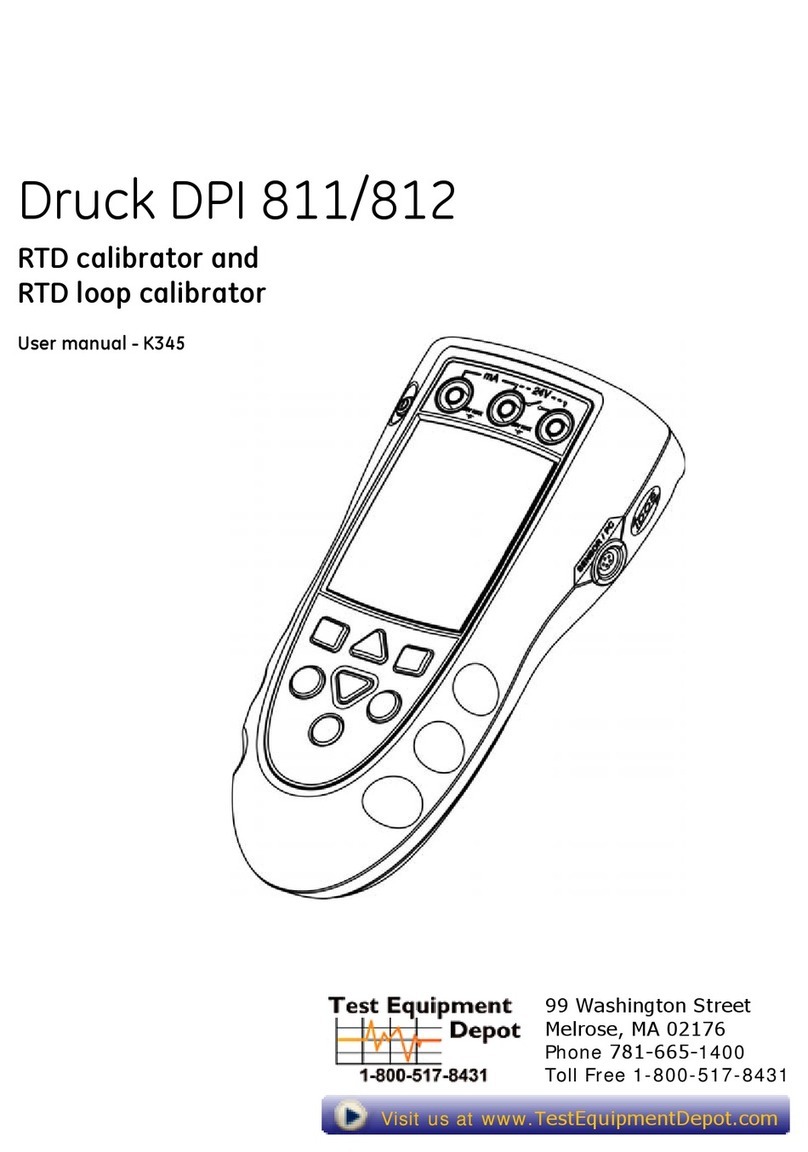 Test Equipment Depot Druck DPI 811 user manual