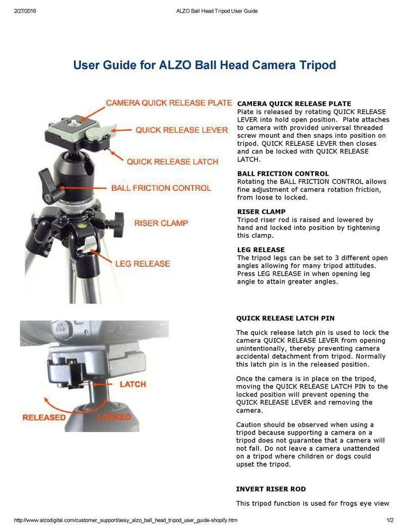 ALZO Ball Head Tripod user guide