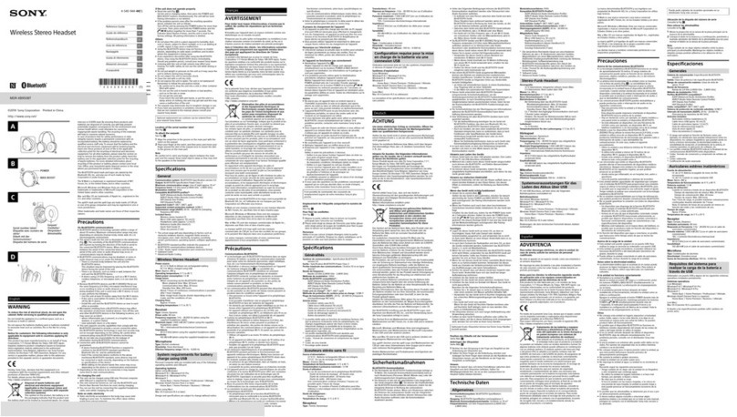 Sony MDR-XB950BT User manual