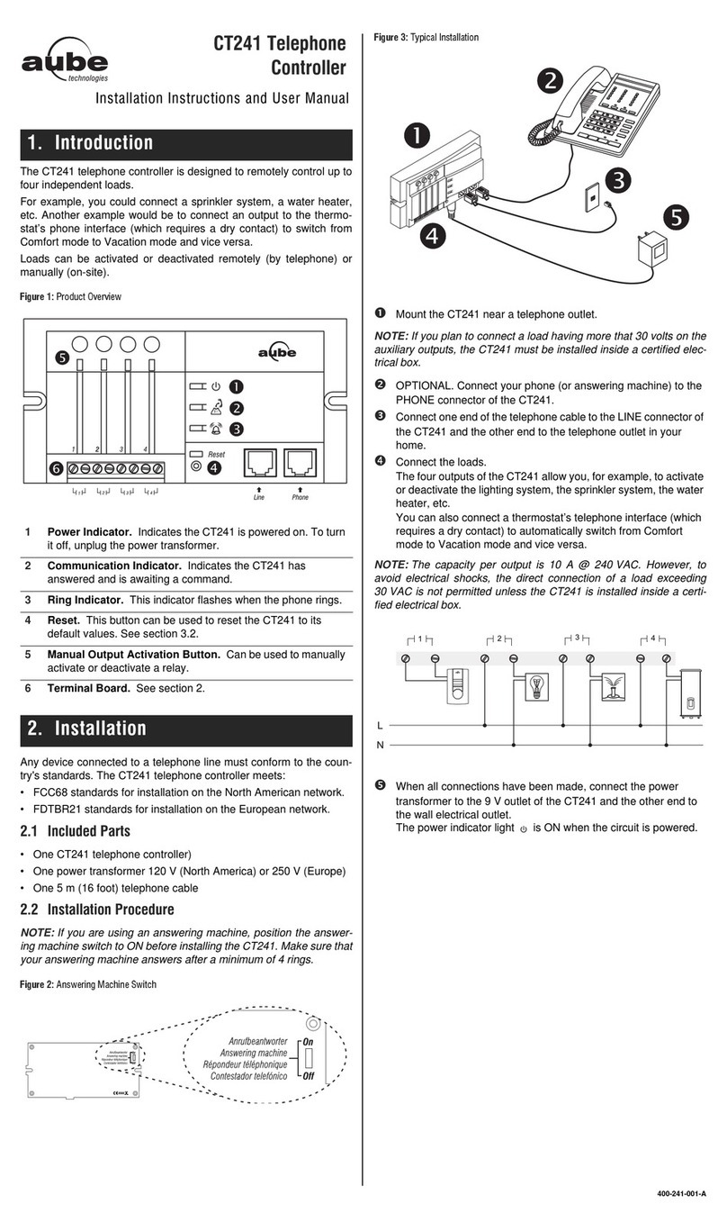 Aube Technologies CT241 Manual Aube Technologies CT241 Manual