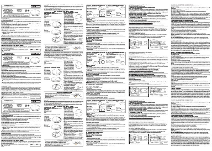 First Alert P1210 user manual