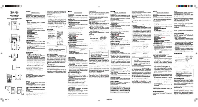 Oregon Scientific THC238 user manual