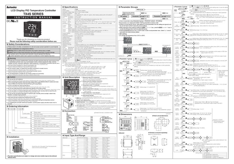 Autonics TX4S Series User manual