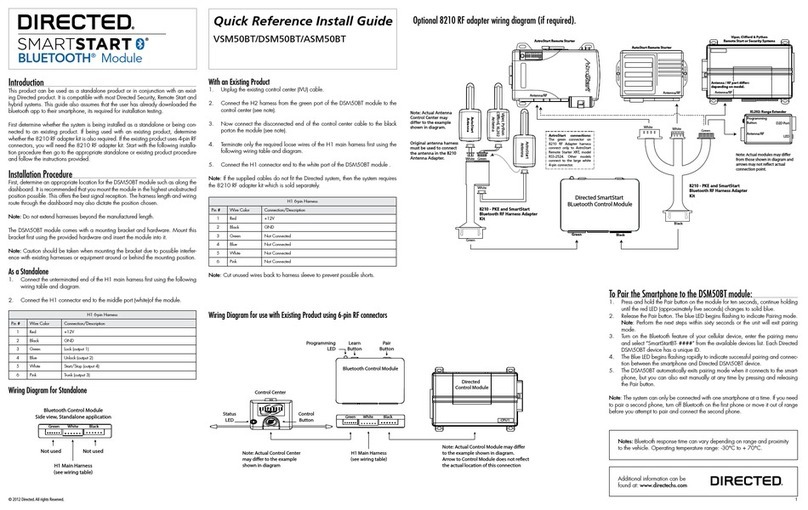 Directed SMARTSTART VSM50BT User manual