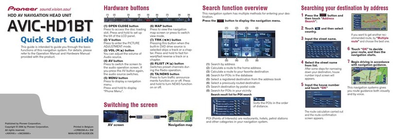 Pioneer AVIC-HD1BT User manual