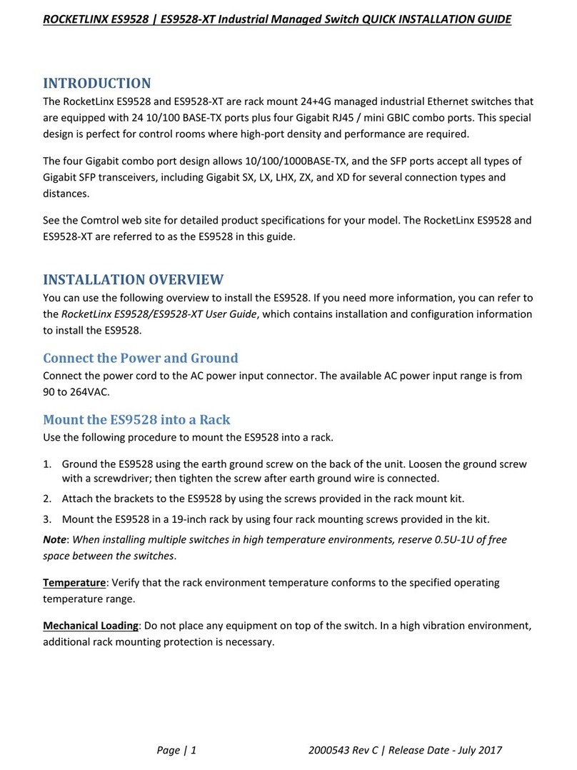 RocketLinx ES9528-XT User manual