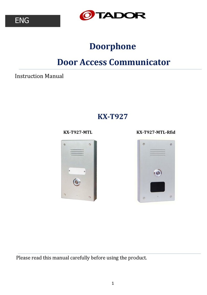 Tador KX-T927-MTL-Rfid User manual