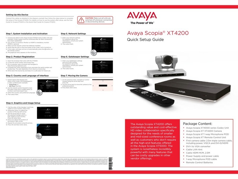 Avaya Scopia XT4200 User manual
