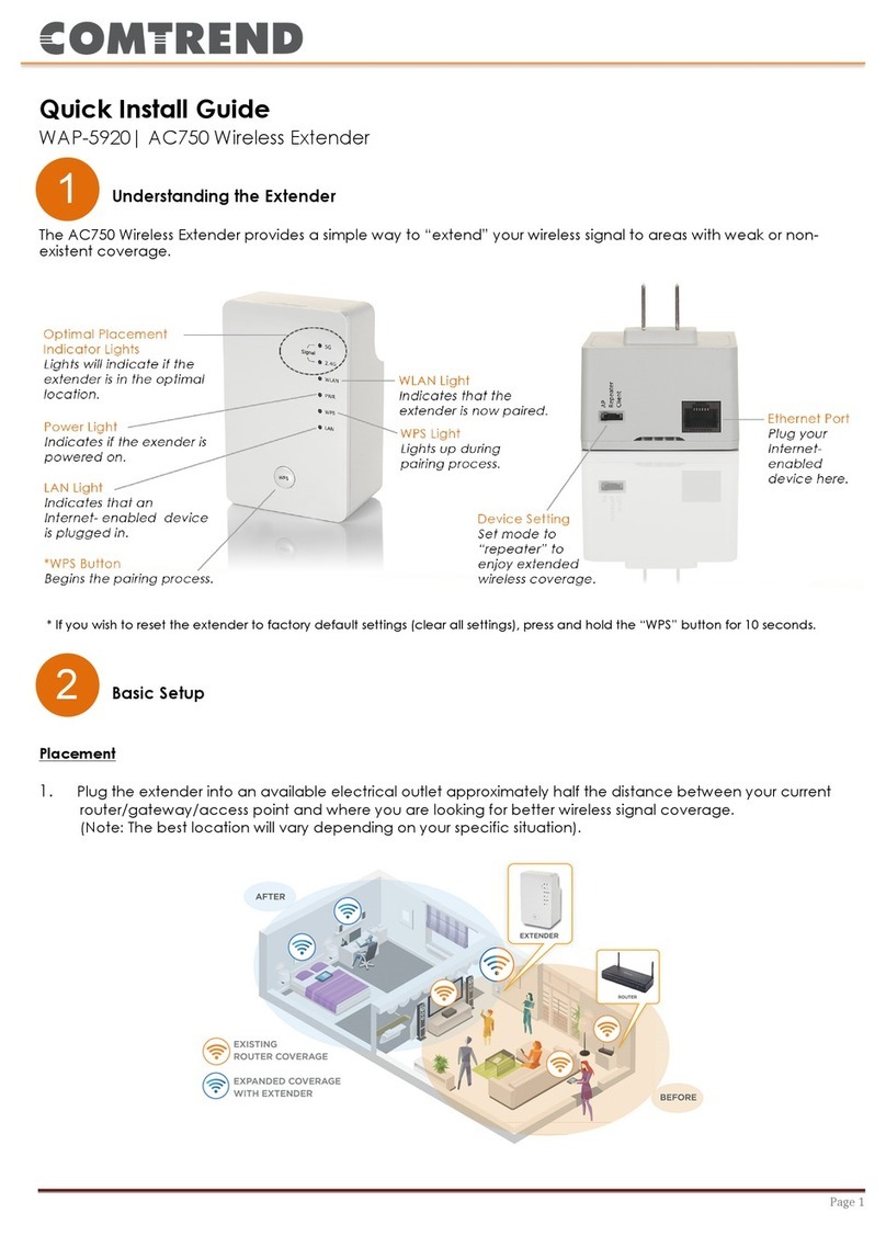 Comtrend Corporation WAP-5920 Quick install guide Comtrend Corporation WAP-5920 Quick install guide
