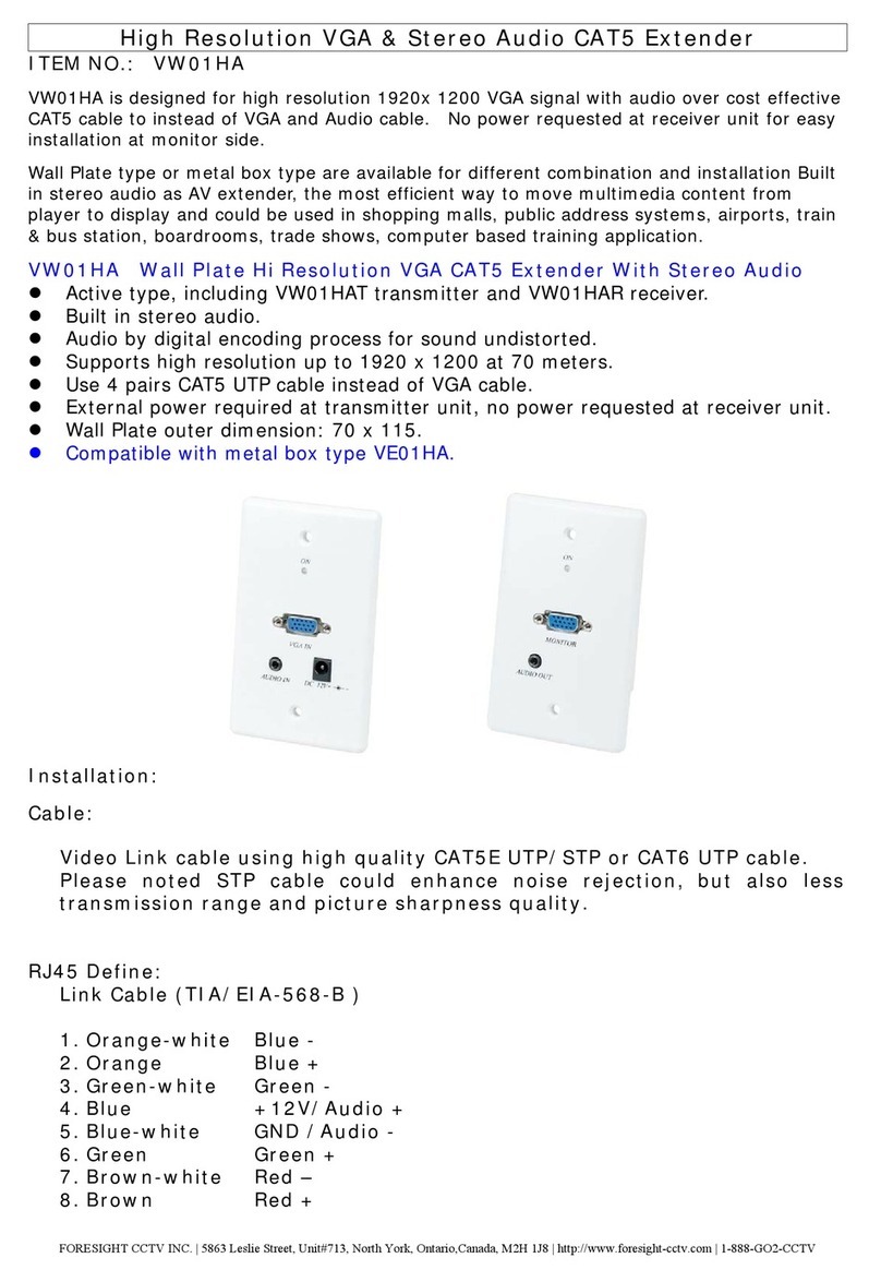 FORESIGHT VW01HA User manual