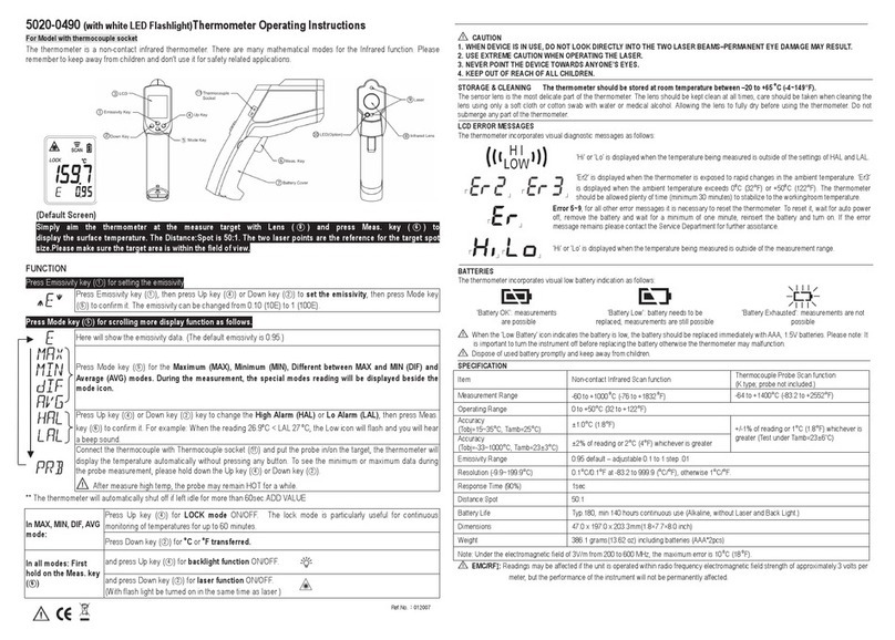 Dostmann 5020-0490 operating instructions