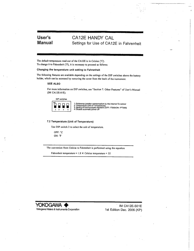 YOKOGAWA CA12E user manual