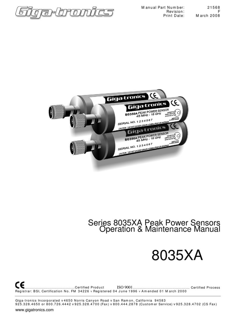 Giga-tronics 80350A Operation & maintenance manual